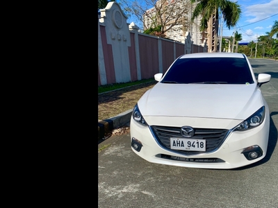 Pearl White Mazda 3 2015 Hatchback at Automatic for sale in Quezon City
