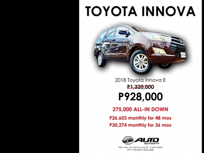 Selling Red Toyota Innova 2018 in Cainta