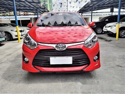 Selling Red Toyota Wigo 2018 Automatic Gasoline at 7000 km