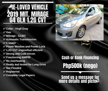 Selling Silver Mitsubishi Mirage G4 2019 in Quezon