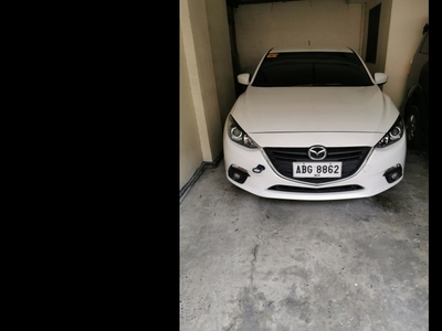White Mazda 3 2015 Sedan at Automatic for sale in Manila