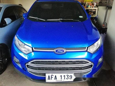 Blue Ford Ecosport 2015 Automatic Gasoline for sale=