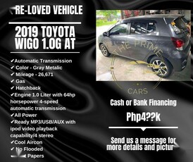 Grey Toyota Wigo 2019 for sale in Quezon