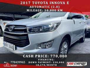 Selling Pearl White Toyota Innova 2017 in Las Piñas