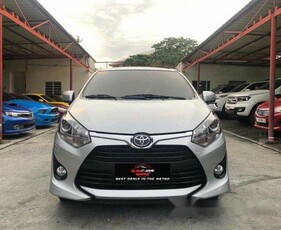 Silver Toyota Wigo 2017 for sale in Quezon City