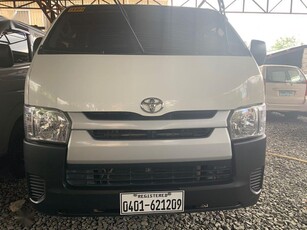 White Toyota Hiace 2018 Van Manual for sale in Quezon City