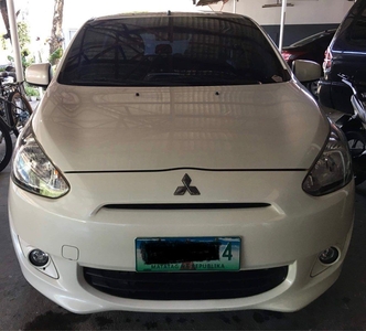 Selling Pearl White Mitsubishi Mirage 2014 in Marikina