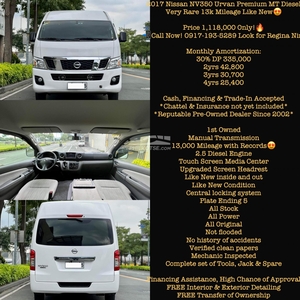 2017 Nissan NV350 Urvan 2.5 Premium 15-seater MT in Makati, Metro Manila