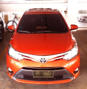 Orange Toyota Vios 2016 Sedan at Automatic for sale in Manila