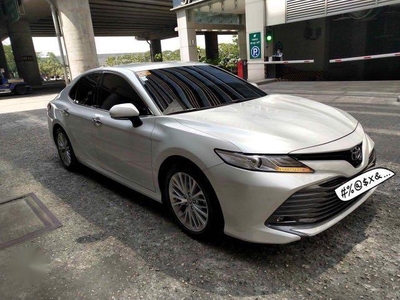 Pearl White Toyota Camry 2020