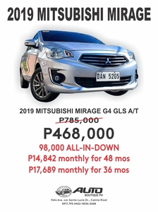 Sell Silver 2019 Mitsubishi Mirage g4 in Cainta