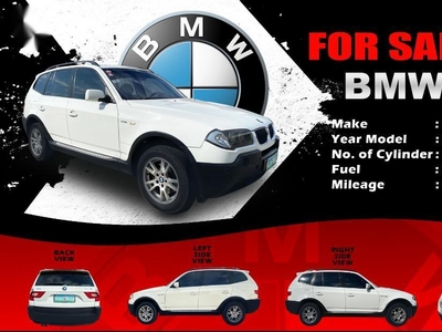 Silver BMW X3 2005 for sale in Davao