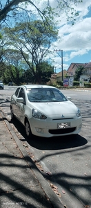 White Mitsubishi Mirage 2014 Hatchback for sale in Antipolo
