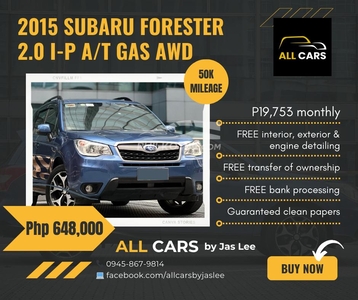 2015 Subaru Forester 2.0 i-P Automatic Gas AWD