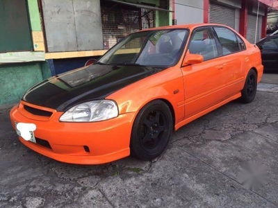 Orange Honda Civic 1999 for sale in Quezon City