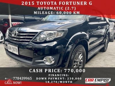 Selling Black Toyota Fortuner 2015 in Las Piñas