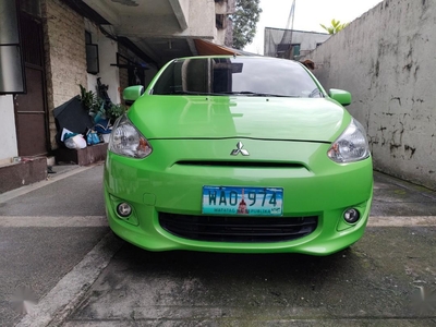 Selling Green Mitsubishi Mirage 2013 in Quezon City