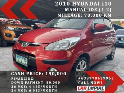 Selling Red Hyundai I10 2010 in Las Piñas