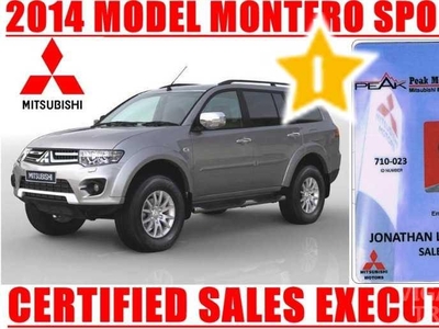Mitsubishi Montero sport glx 4x2 A/T 2014 model 120K Down payment ALL IN