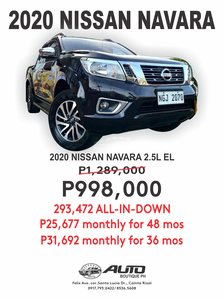 2020 Nissan Navara 4x2 EL Calibre AT in Cainta, Rizal