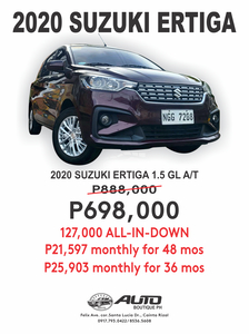 2020 Suzuki Ertiga GL 4AT in Cainta, Rizal