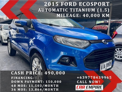 Blue Ford Ecosport 2015 for sale in Las Piñas