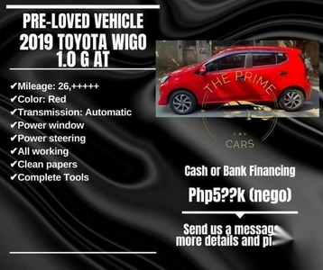 Red Toyota Wigo 2019 for sale in Quezon