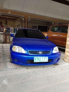 1999 Honda Civic Manual Blue Sedan For Sale
