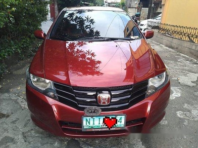 Red Honda City 2009 at 97000 km for sale