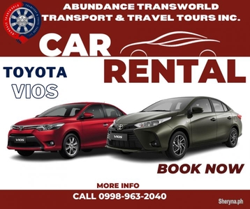 TOYOTA VIOS FOR RENT SELF DRIVE OR WITH DRIVER