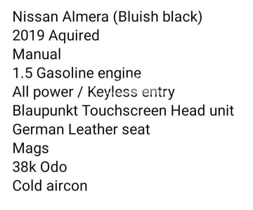 2019 Nissan Almera 1.5 E MT in Malolos, Bulacan