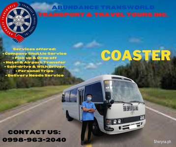 COASTER UNIT FOR RENT WITH DRIVER!