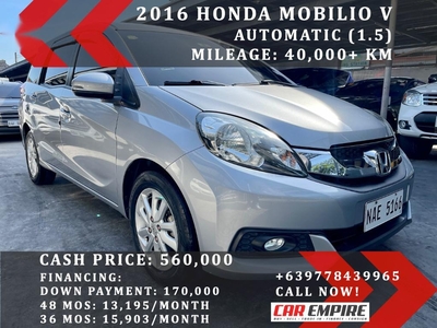 Silver Honda Mobilio 2016 for sale in Las Piñas