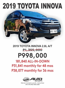 White Toyota Innova 2019 for sale in Cainta