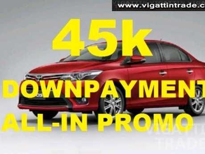 toyota vios 1.3 e at 45k dp all-in promo