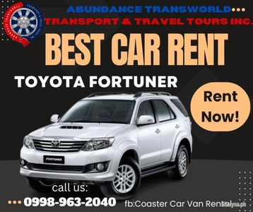 FORTUNER(7-SEATERS)FOR RENT TO ANY POINT OF LUZON
