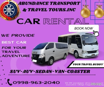 VAN & COASTER FOR RENT TO ANY POINT OF LUZON!!