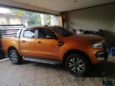 Orange Ford Ranger 2016 Automatic Diesel for sale in Manila
