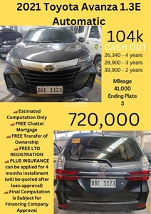 2021 Toyota Avanza 1.3 E AT in Cainta, Rizal
