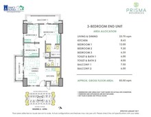 3 bedroom condominium at Pasig DMCI Prisma Residences