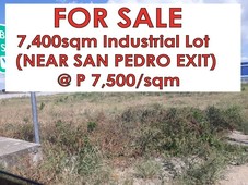 7,400sqm Industrial Lot FOR SALE!!! Near San Pedro Exit
