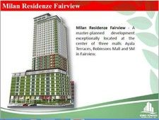 Condominium Milan Residenze Fairview Quezon City for sale Au