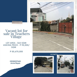 Lot For Sale In Teachers Village East, Quezon City