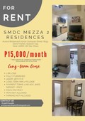 1 BR unit for RENT at SMDC MEZZA 2 RESIDENCES