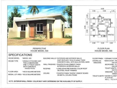 2 Bedroom furnished House, House and lot