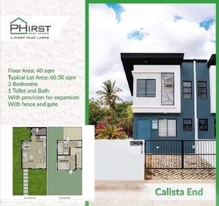 For Sale: Calista End Townhouse at Phirst Park Homes Magalang in Pampanga