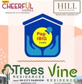 Condo and House&lot can pay through Pag-ibig Financing