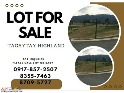 TAGAYTAY HIGHLANDS LOTS FOR SALE !!!