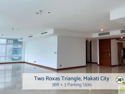 3BR for Rent at Two Roxas Triangle Makati for Lease