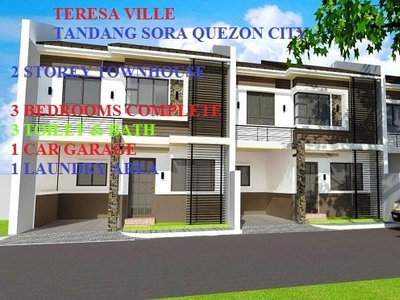 3br Townhouse in Quezon City near Congressional Avenue
